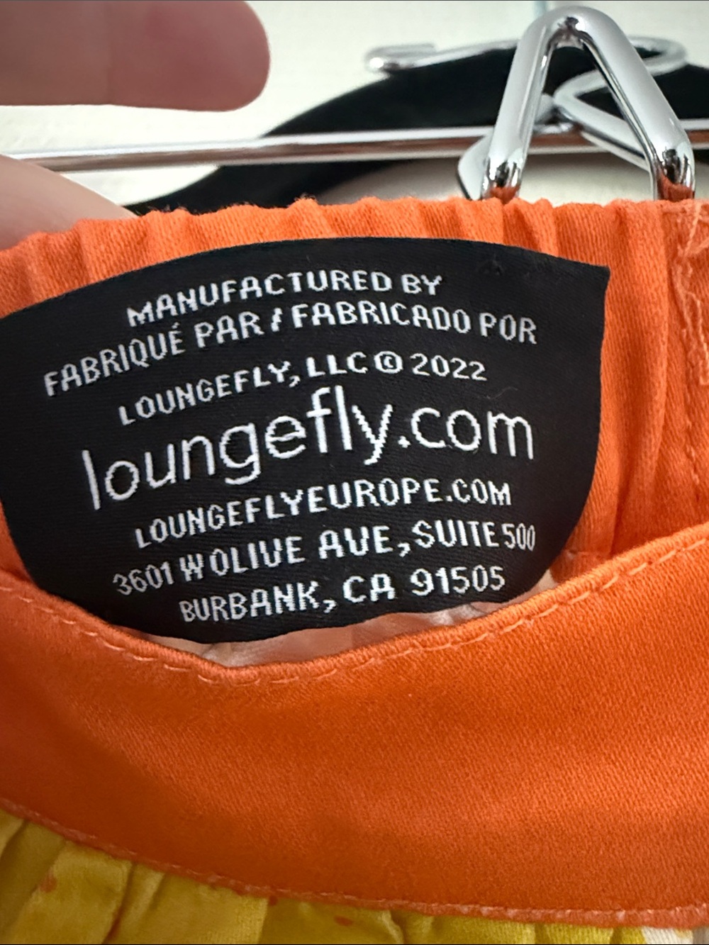 Loungefly Halloween Mickey and Minnie Panel Skirt in Orange, Yellow, White - Picture 3 of 6